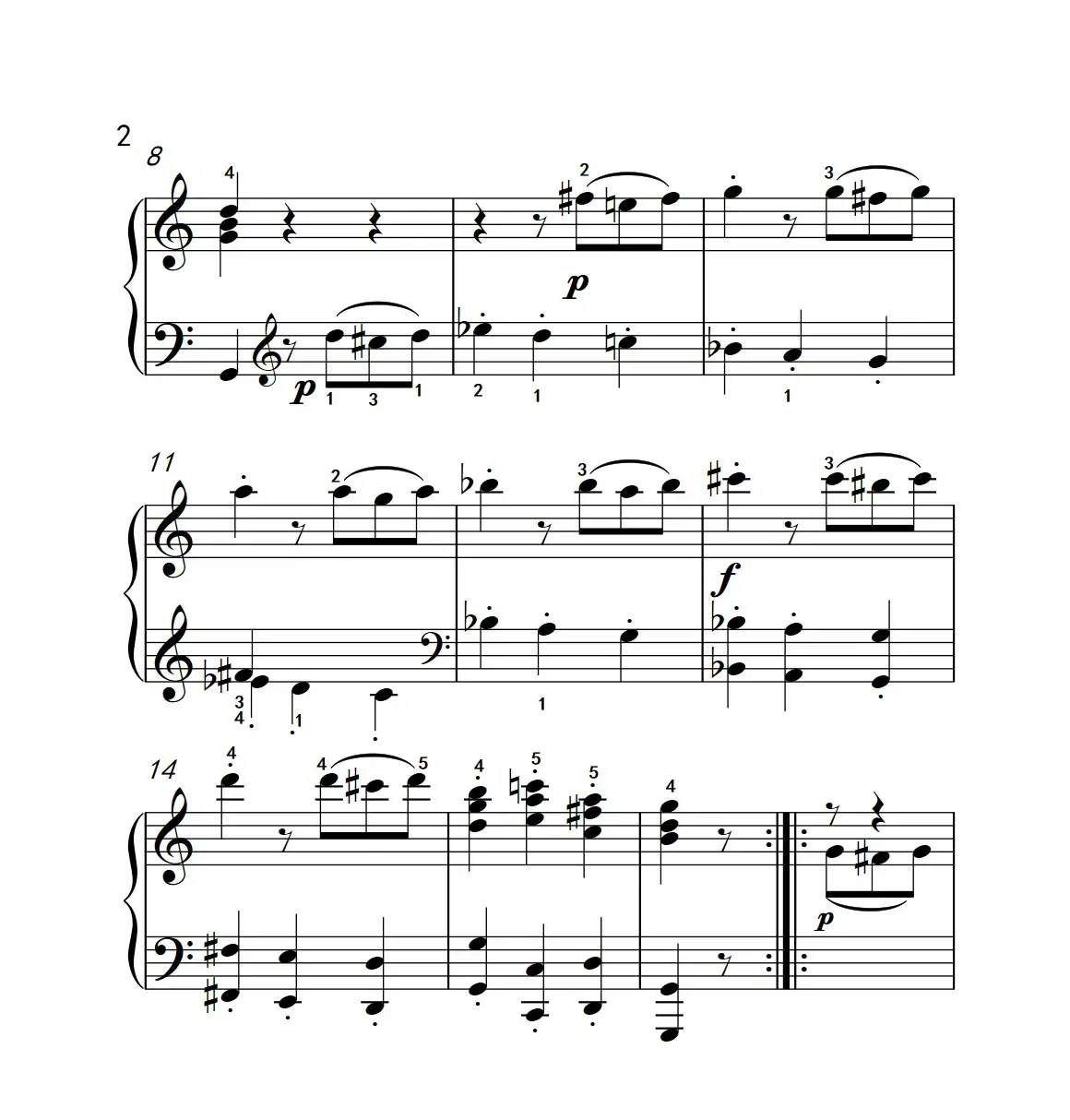 奏鸣曲 Opus 2 Nr.3 第三乐章（贝多芬奏鸣曲集 1）