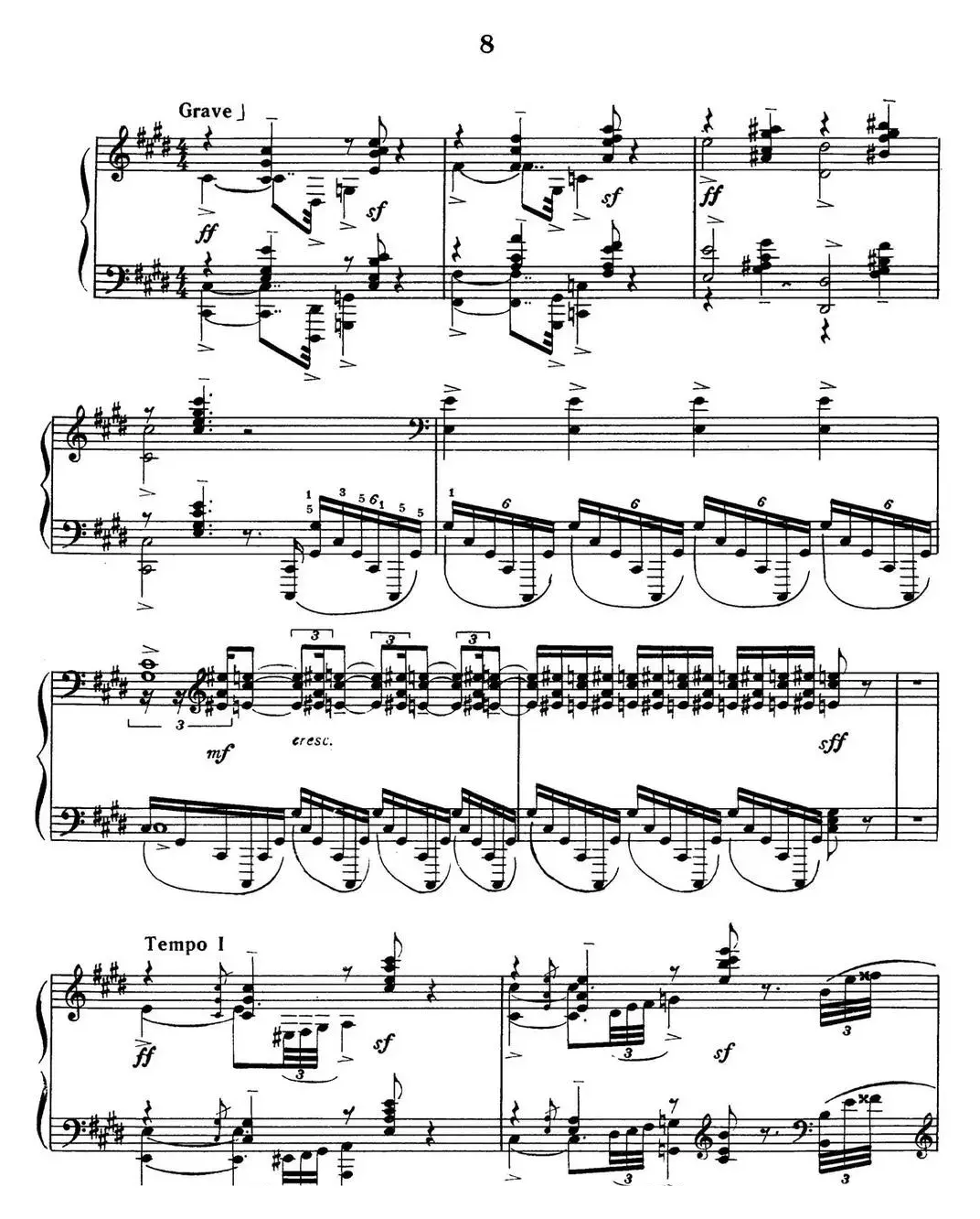 拉赫玛尼诺夫 音画练习曲8或9 Etudes tableaux Op.33 No.8