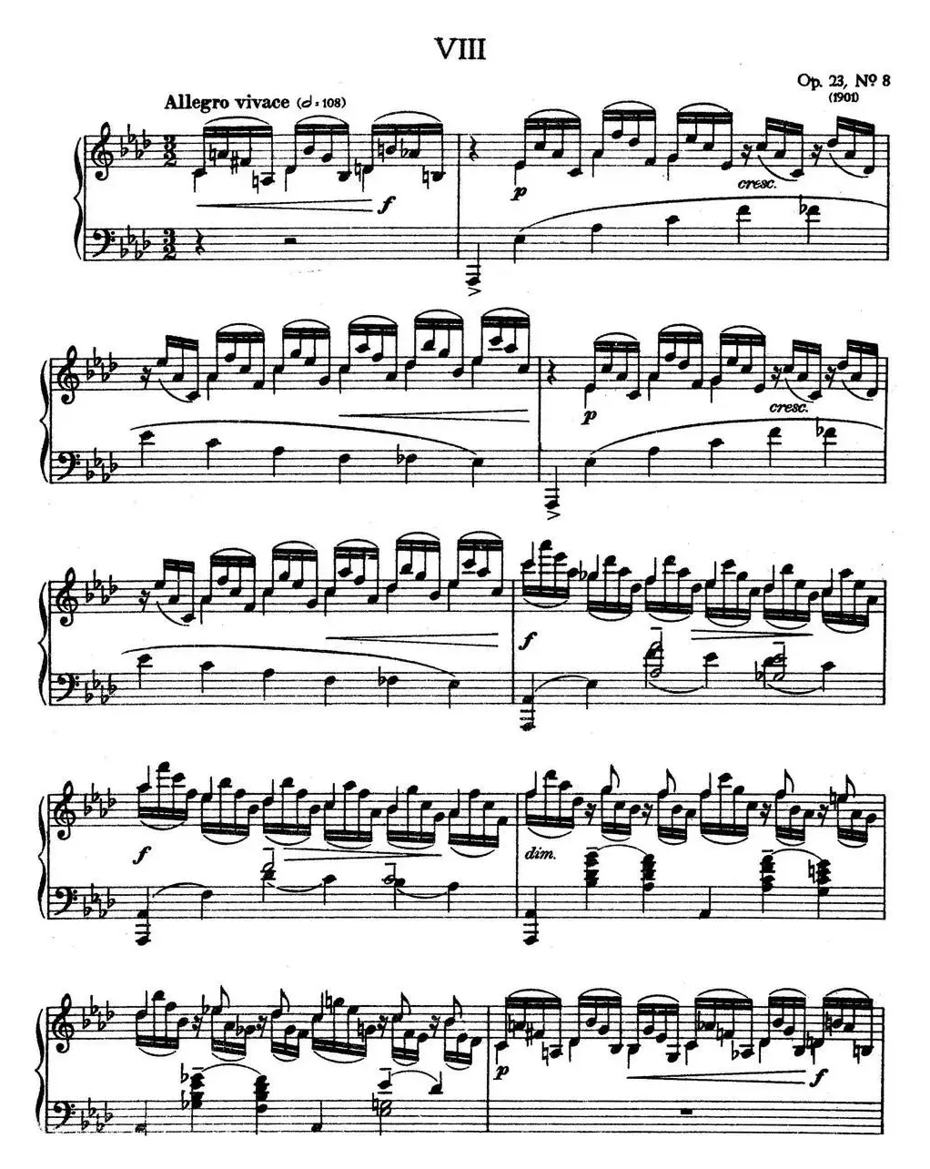 10 Preludes Op.23（拉赫玛尼诺夫10首前奏曲·Ⅷ）