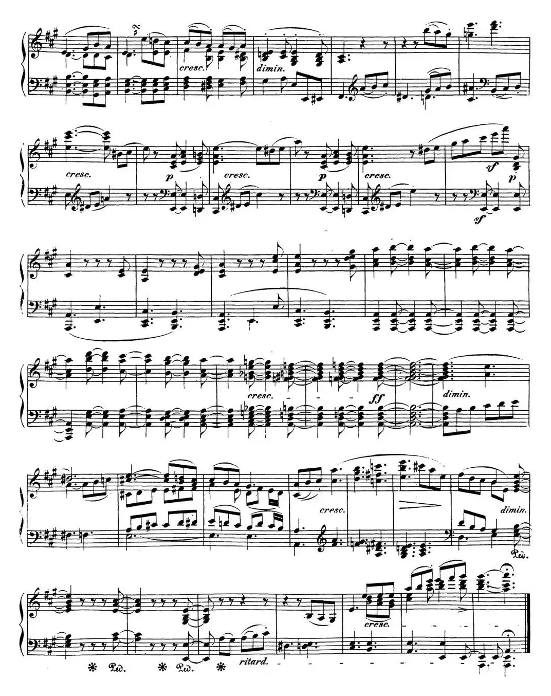 贝多芬钢琴奏鸣曲28 A大调 Op.101 A major