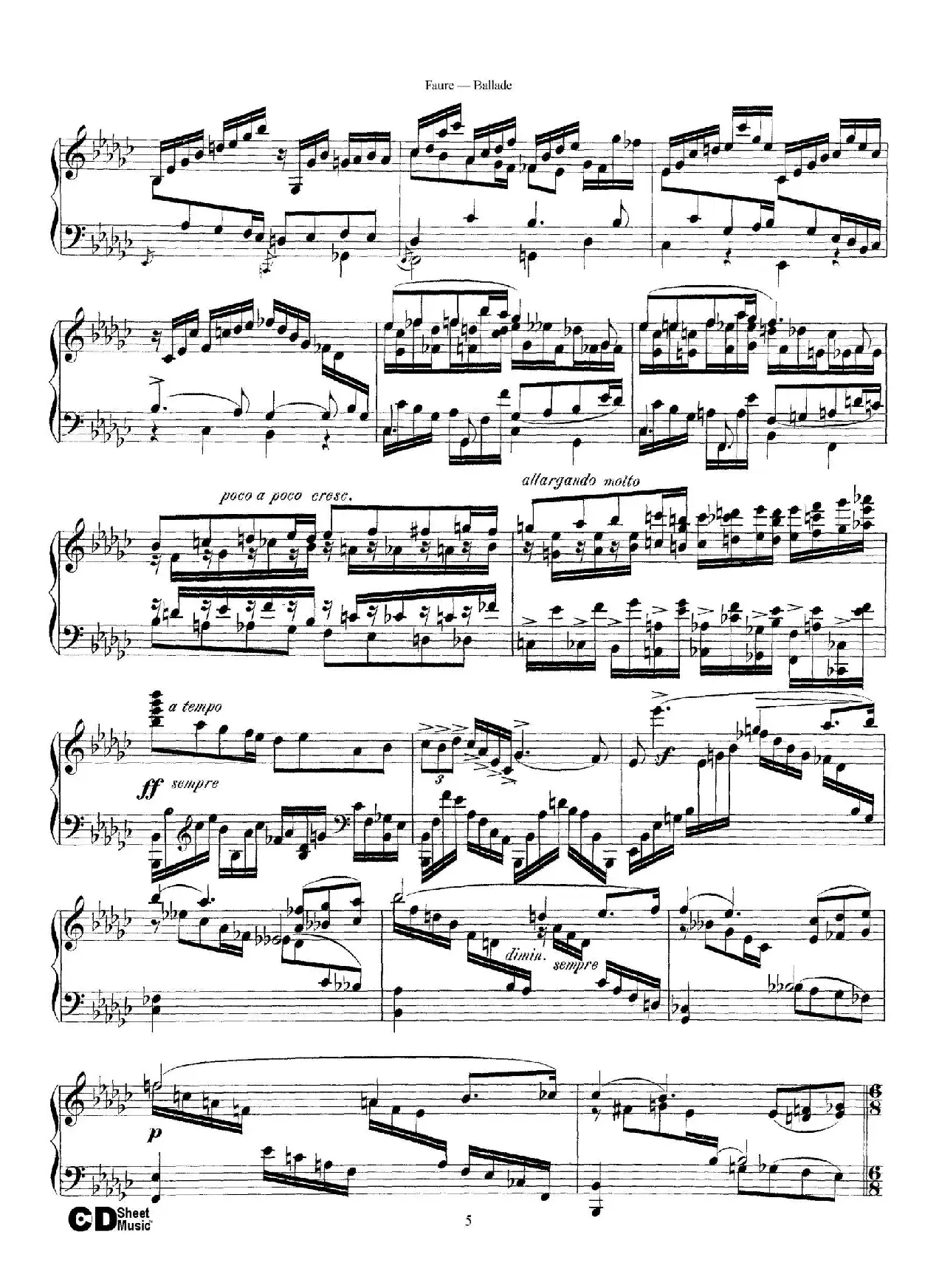 Ballade Op.19（叙事曲）