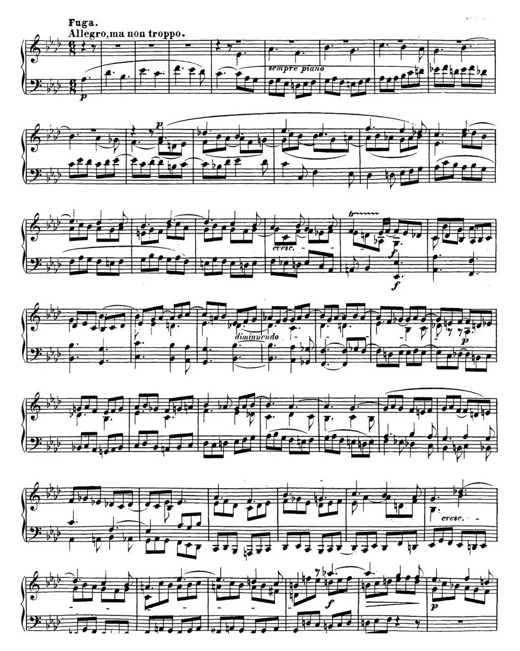 贝多芬钢琴奏鸣曲31 降A大调 Op.110 A-flat major
