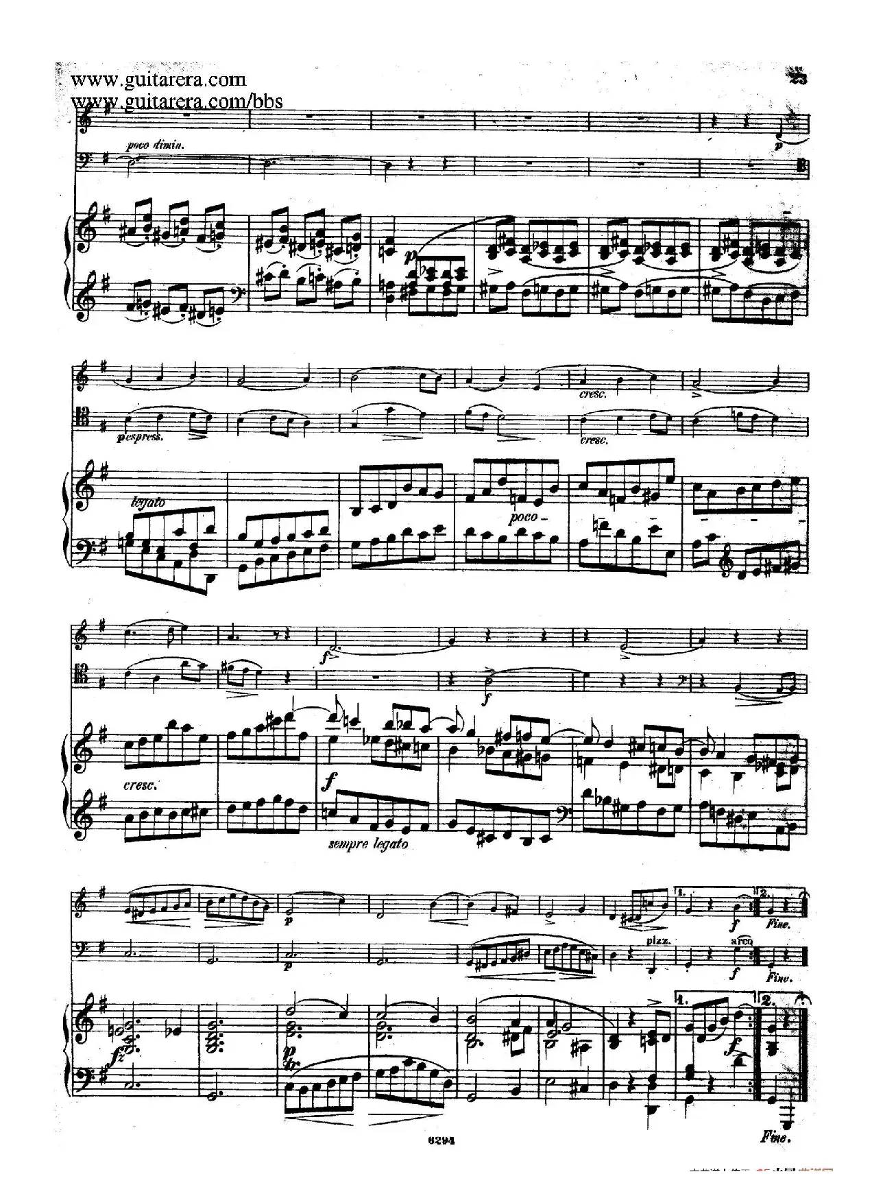 Piano Trio in g Minor Op.8（g小调钢琴三重奏）