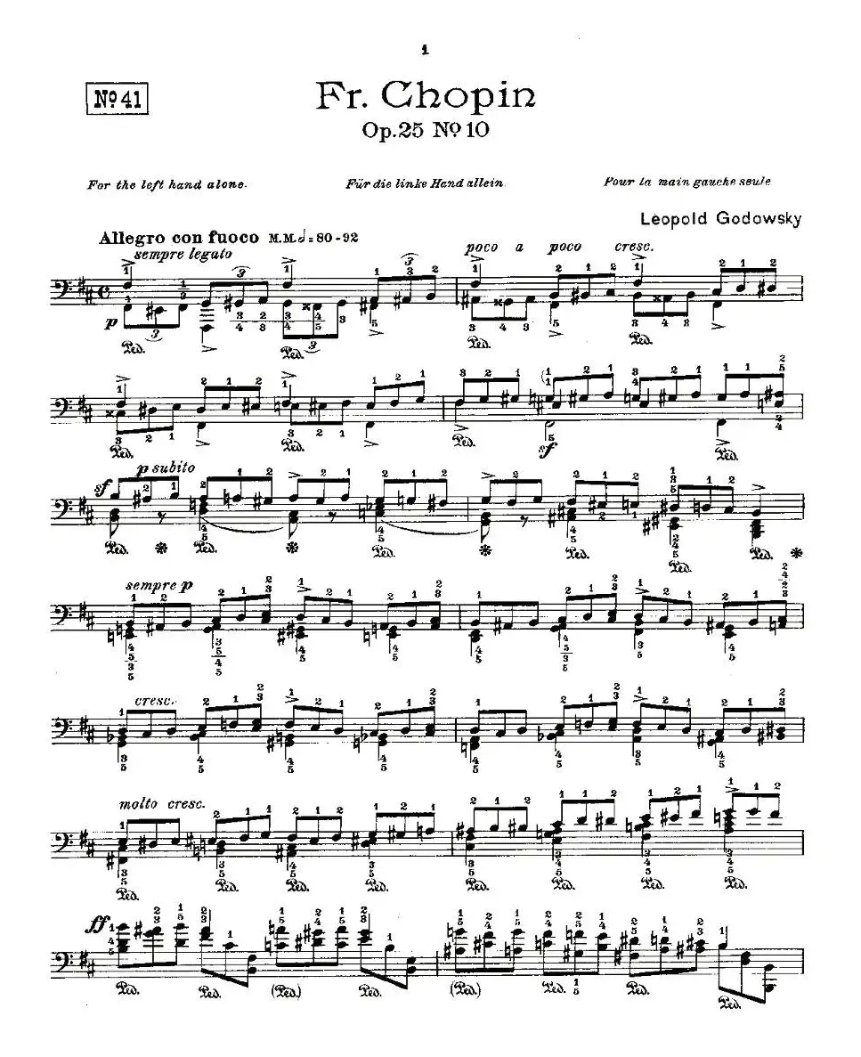 肖邦《练习曲》Fr.Chopin Op.25 No10