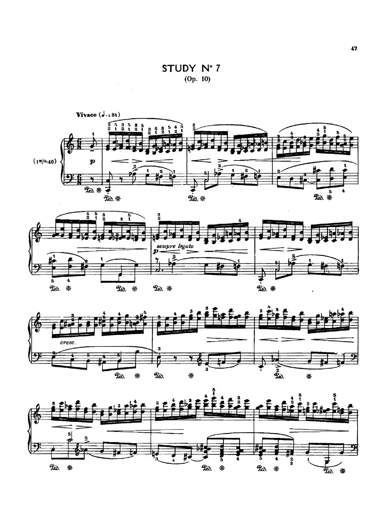 12 Etudes Op.10 柯尔托教学版（12首练习曲·7）