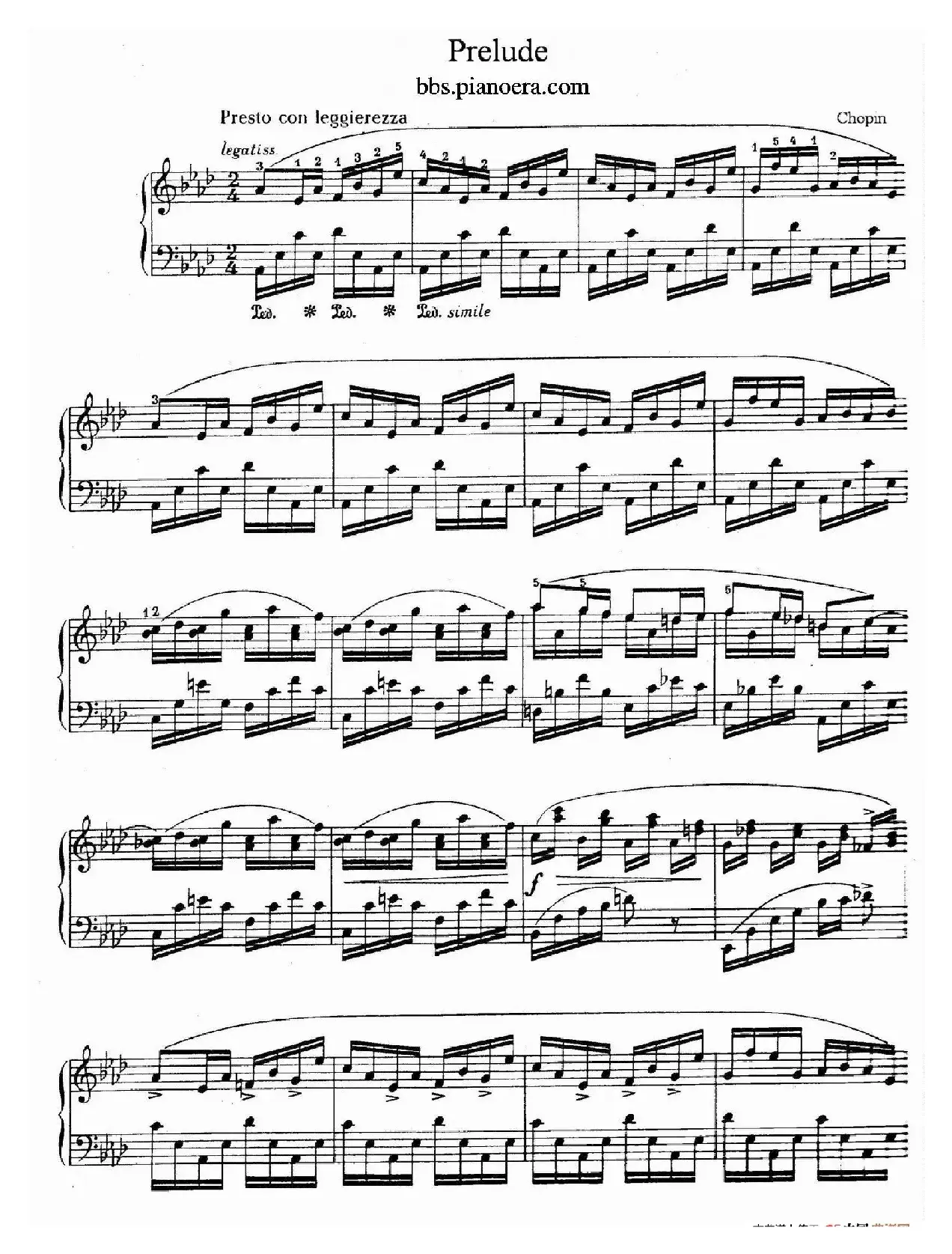 Prelude in A-flat Major（降A大调前奏曲·肖邦遗作）