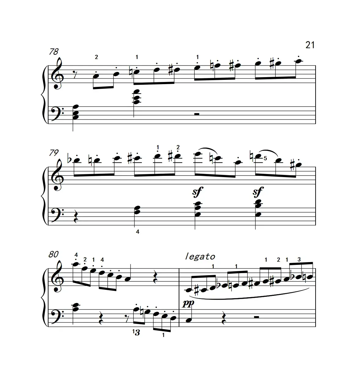 奏鸣曲 Opus 2 Nr.2 第四乐章（贝多芬奏鸣曲集 1）