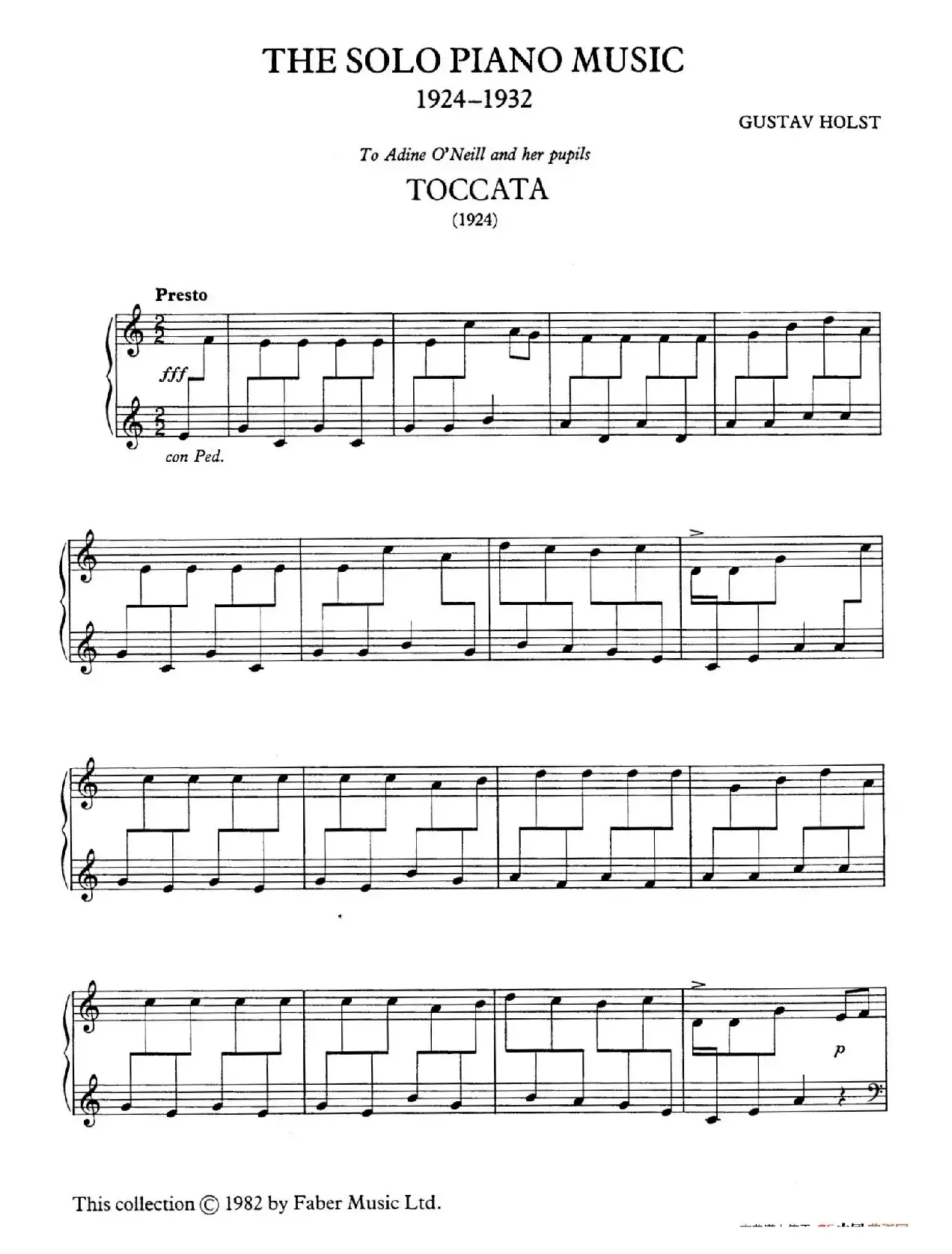 Toccata for Piano H.153（托卡塔）