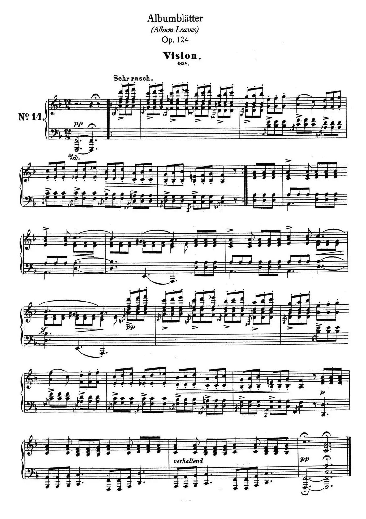 Albumblätter Op.124（纪念册页）（No.14）