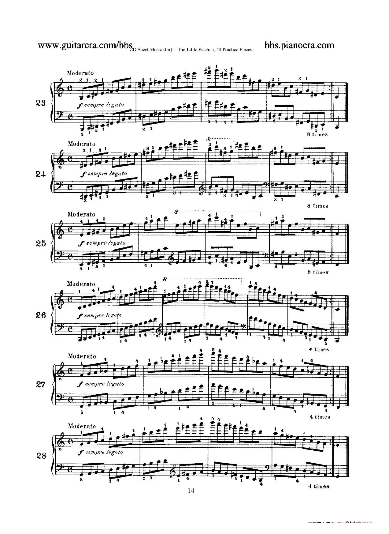 48 Practice Pieces（四十八首钢琴练习曲）