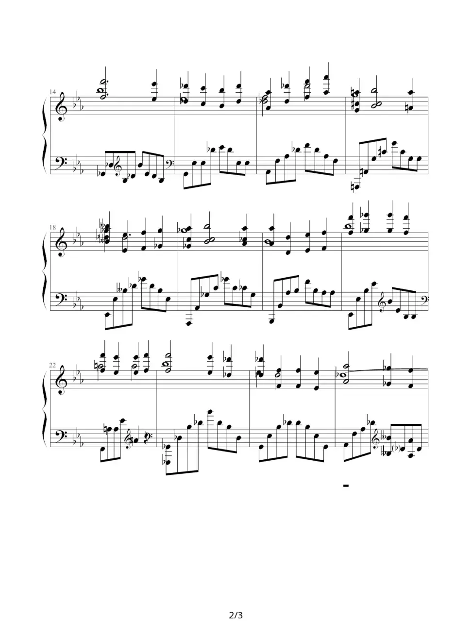 第二钢琴协奏曲第三乐章（部份）