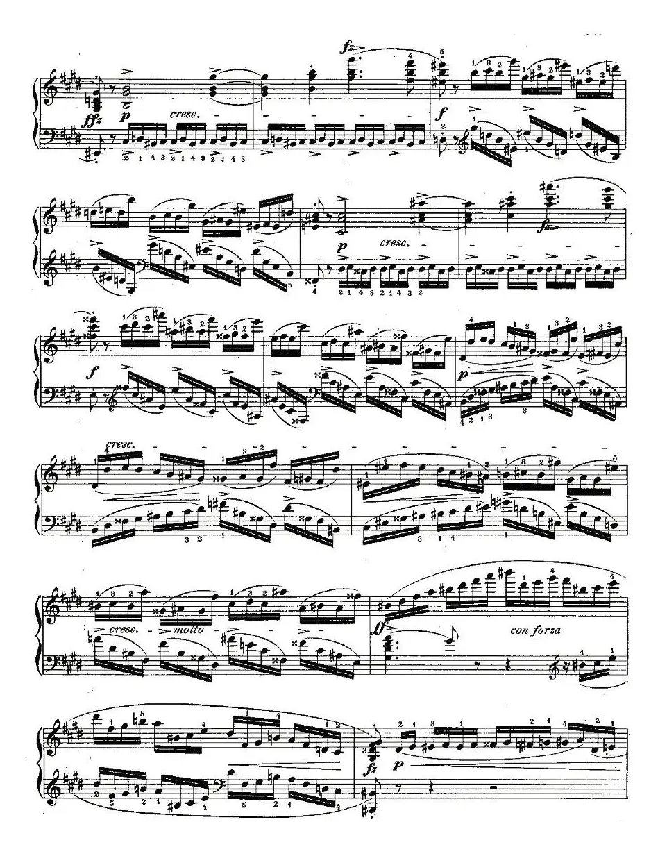 肖邦钢琴练习曲，Op.10之四