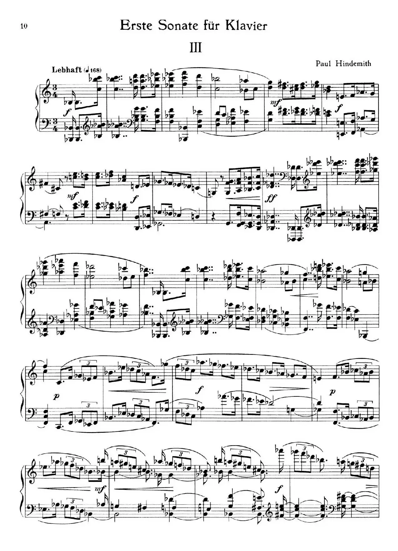 Piano Sonata No.1（第一钢琴奏鸣曲·Ⅲ）