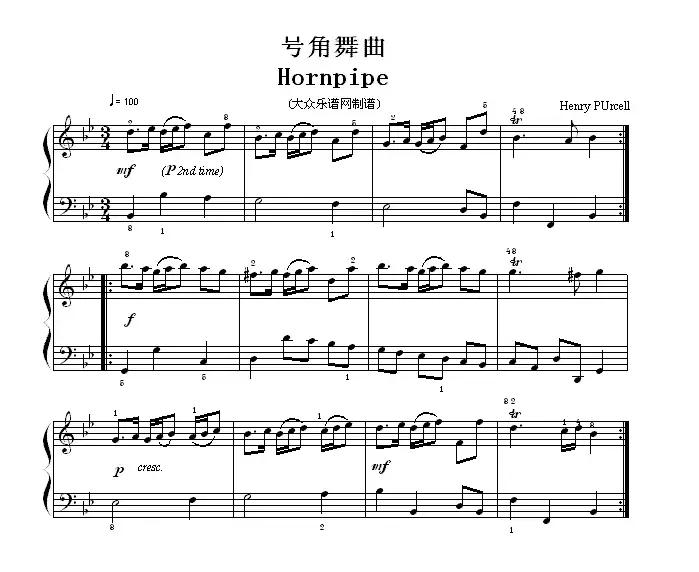 考级初级曲目：号角舞曲