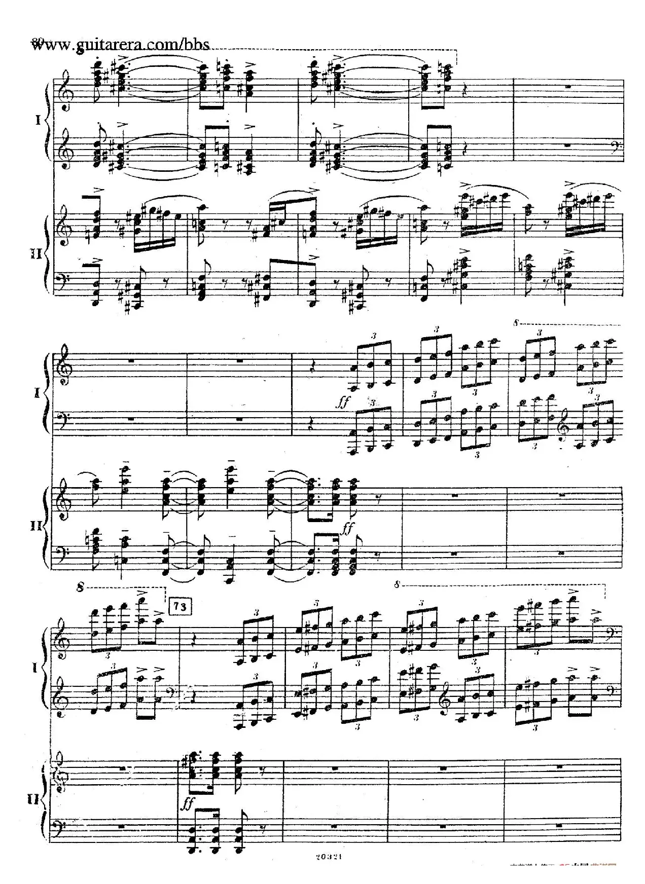 Rhapsody On A Theme Of Paganini Op.43（帕格尼尼主题狂想曲·双钢琴）（P61——87）