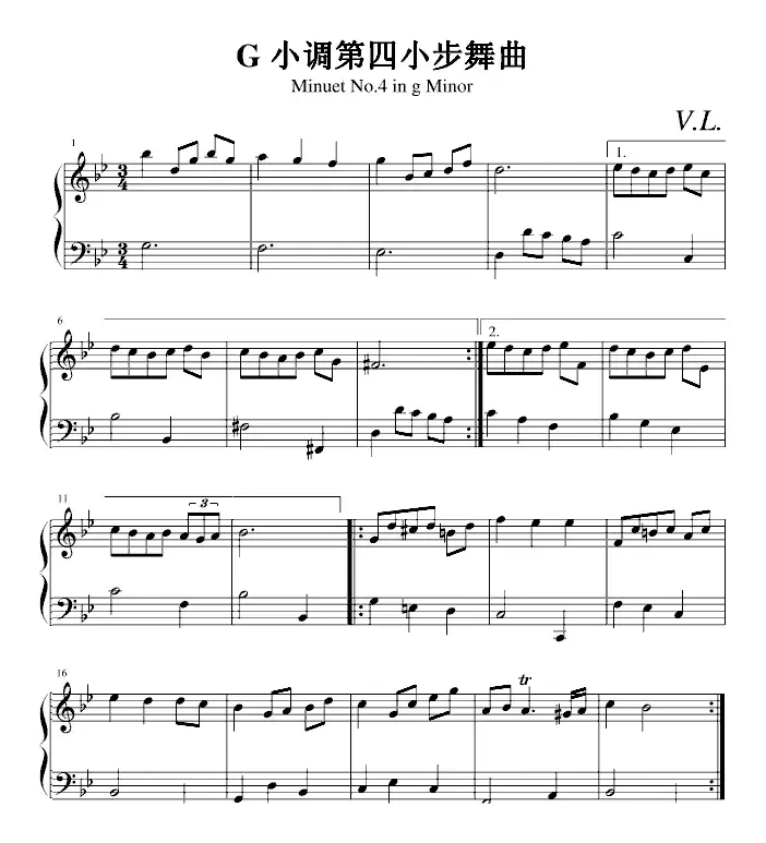 G小调第四小步舞曲.