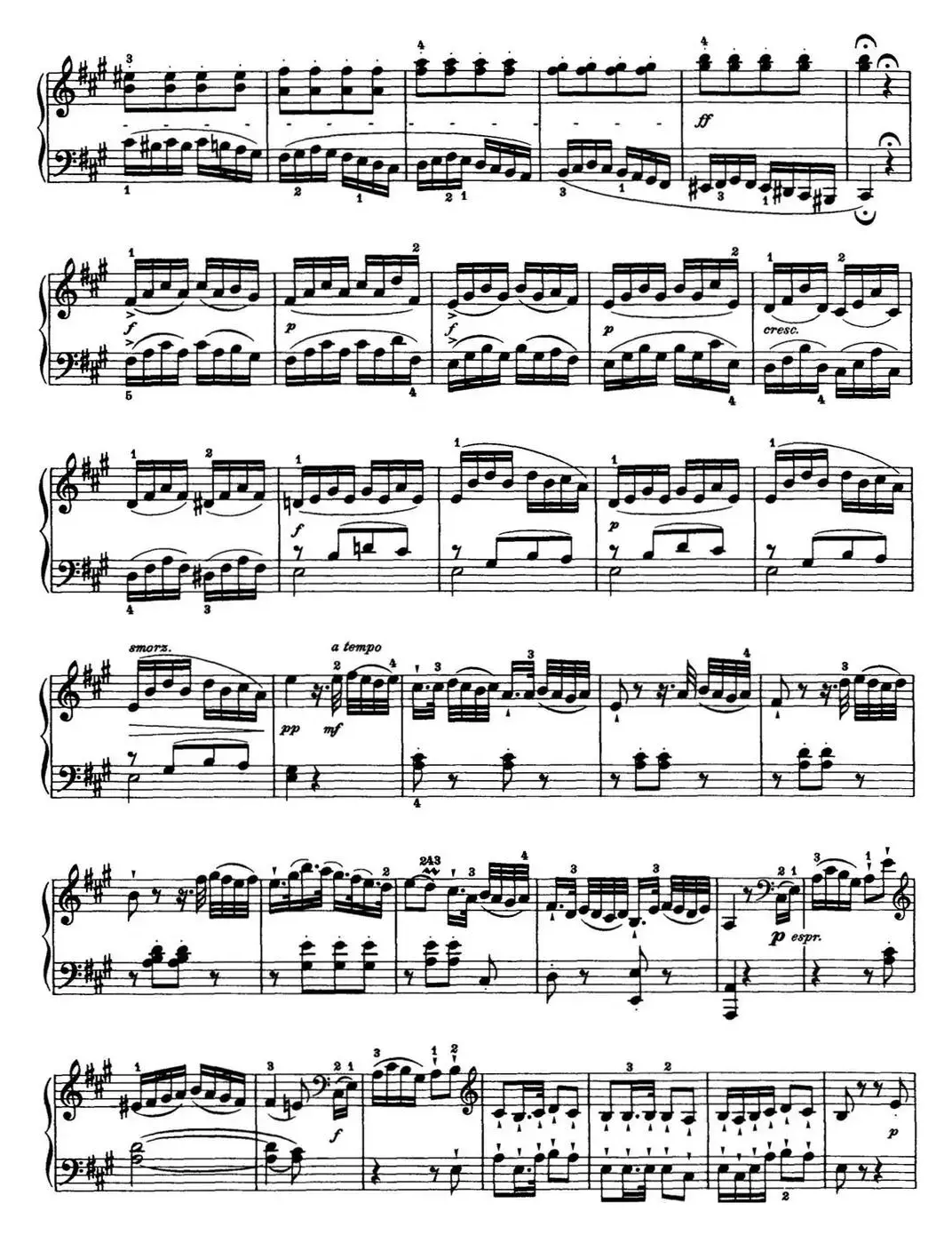 海顿 钢琴奏鸣曲 Hob XVI 30 in A major