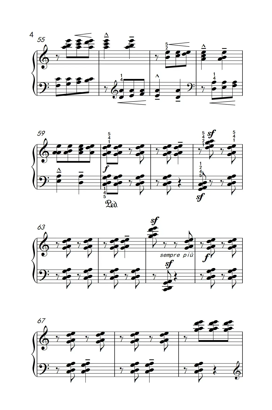 和弦齐奏与旋律和音（巴托克 小宇宙 钢琴教程 5）