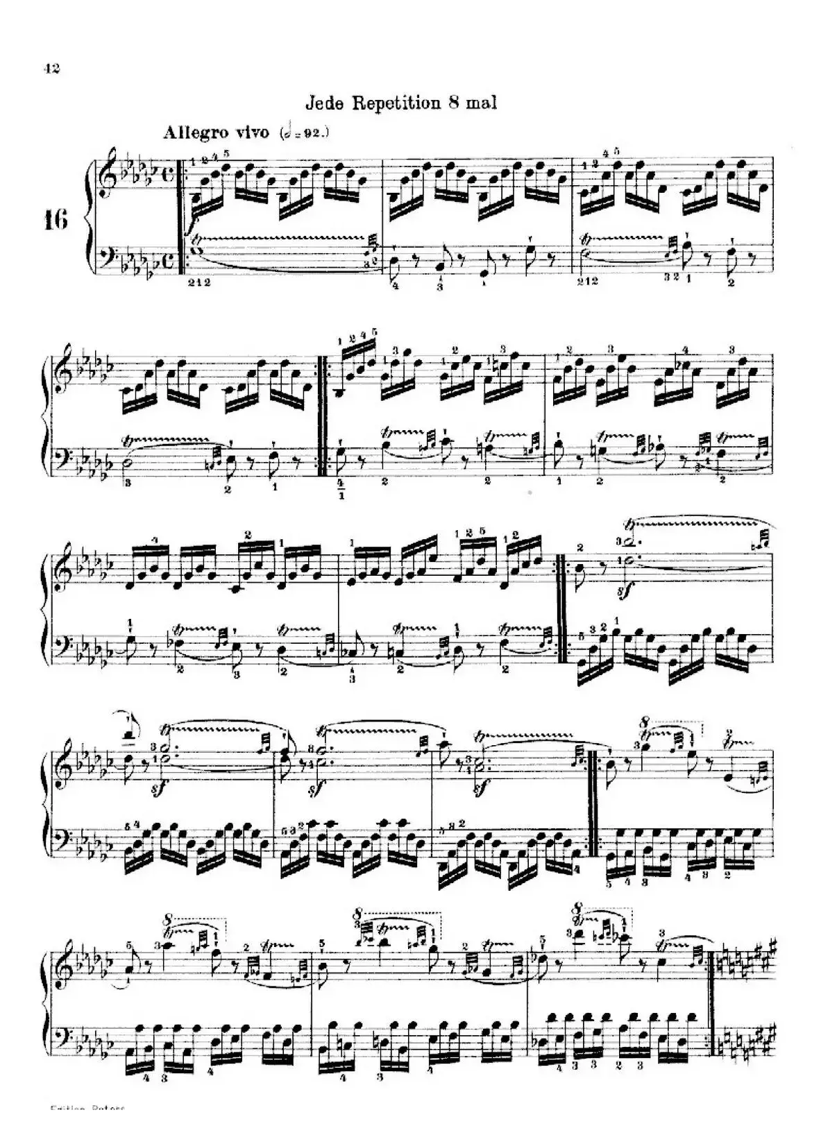 School of the Virtuoso Op.365（60首钢琴高级练习曲·16）