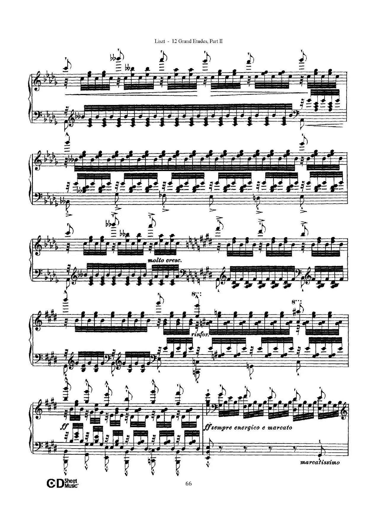 12 Grand Etudes S.137（12首华丽的练习曲·12）