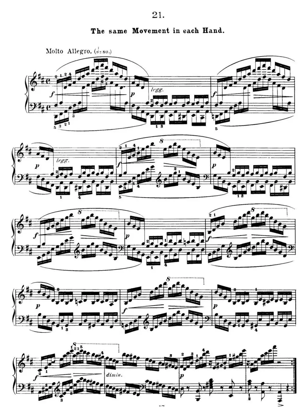 50首车尔尼Op.740钢琴手指灵巧技术练习曲（NO.21）
