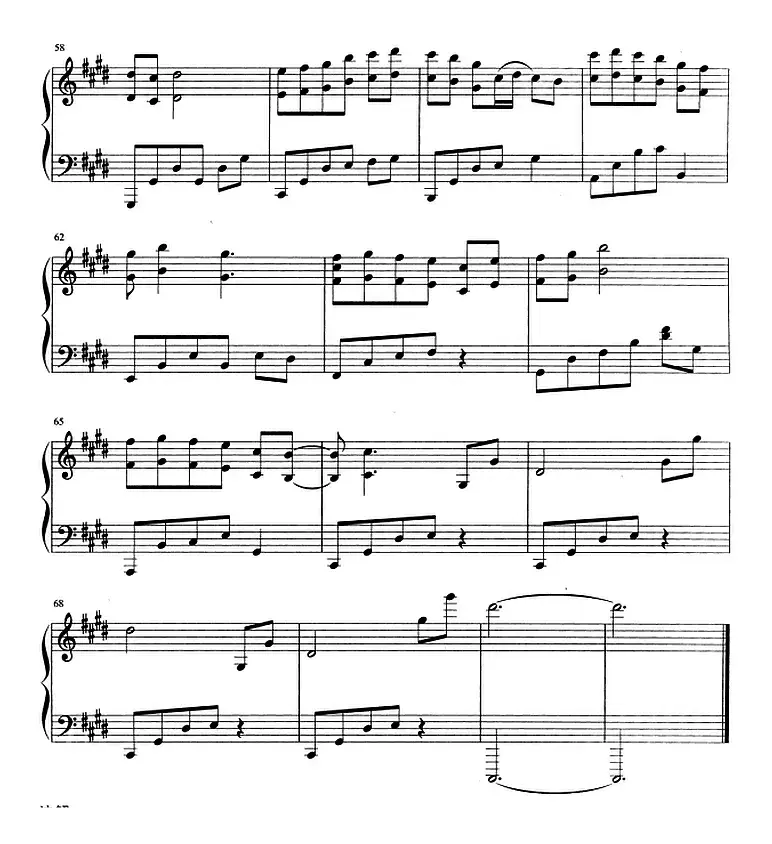 流行歌曲改编的钢琴曲：小小