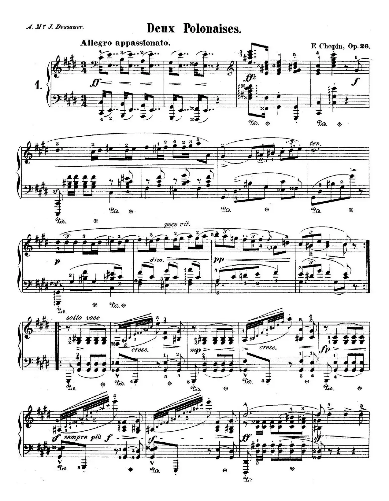 Deux Polonaises Op.26（2首波兰舞曲）