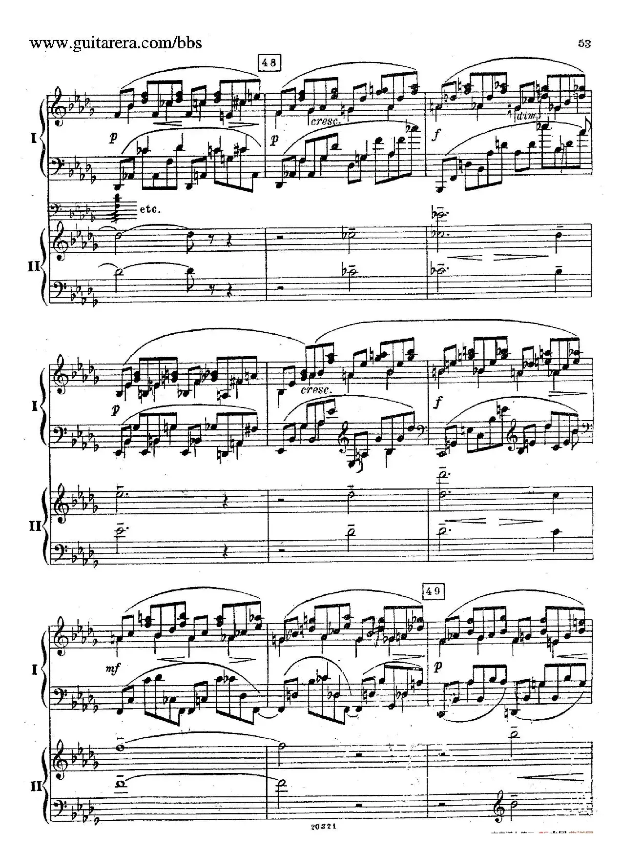 Rhapsody On A Theme Of Paganini Op.43（帕格尼尼主题狂想曲·双钢琴）（P41——60）