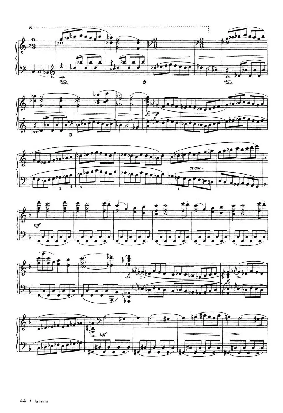 Piano Sonata in F Maj Op·12 （F大调钢琴奏鸣曲·第一乐章）