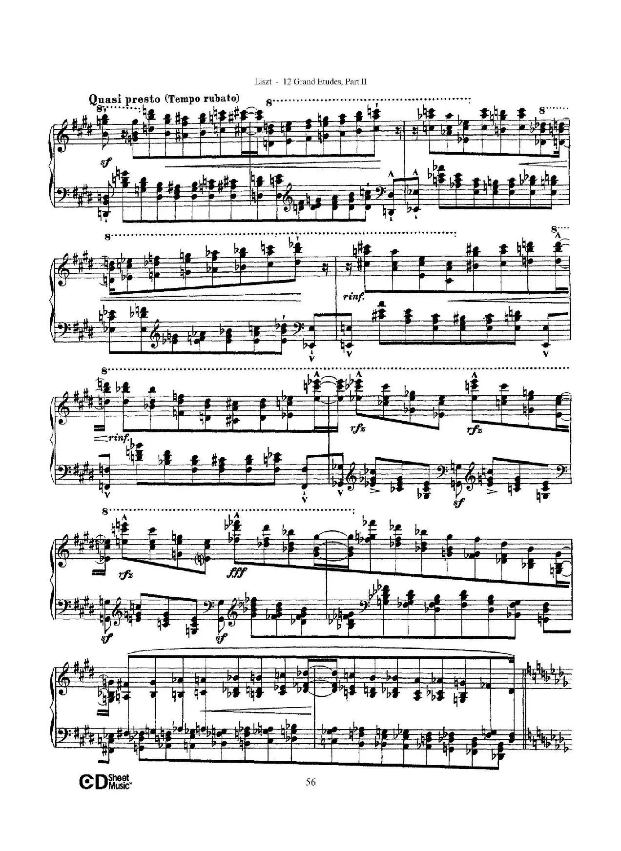 12 Grand Etudes S.137（12首华丽的练习曲·11）