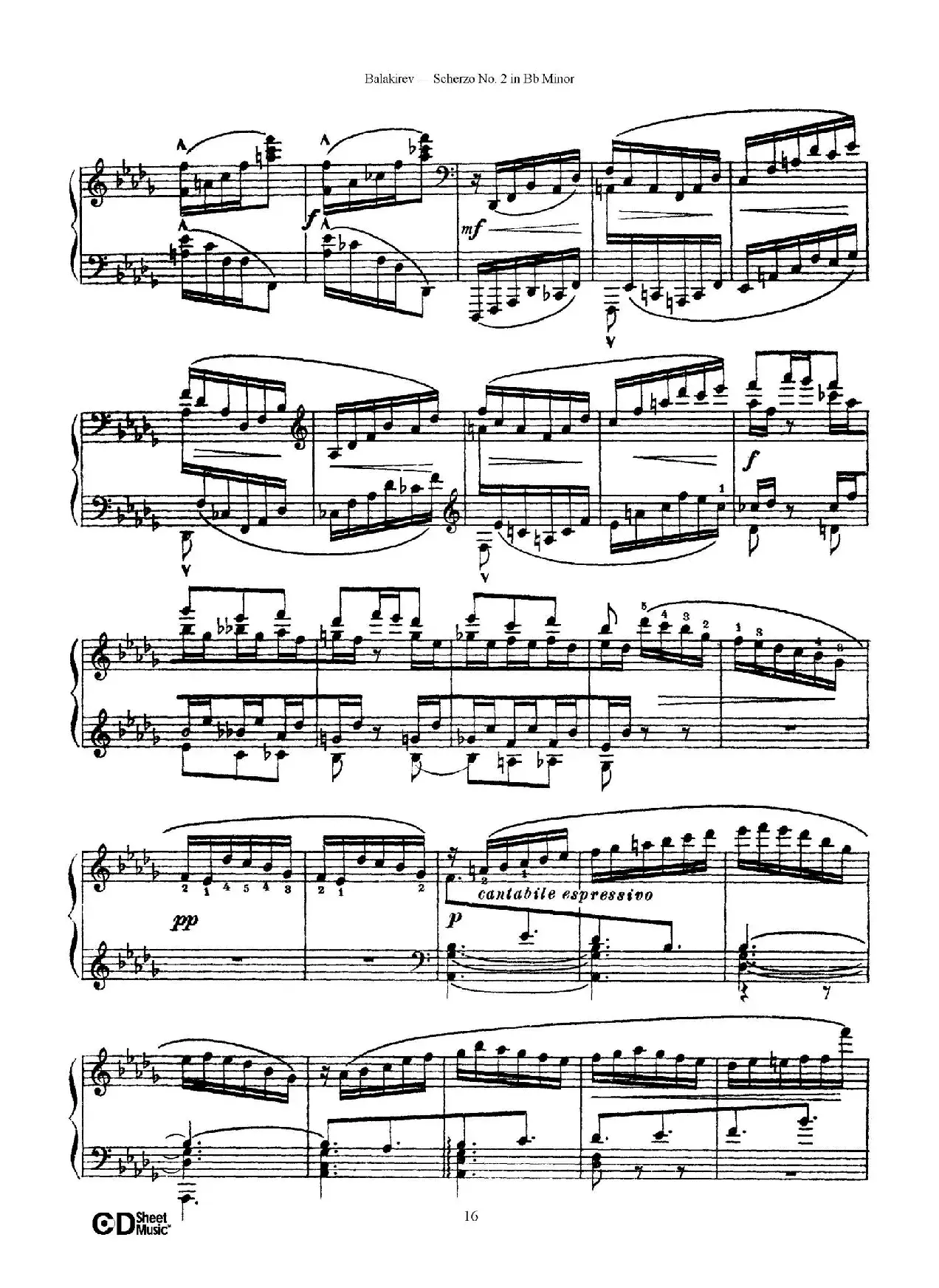 Scherzo No.2 in B-flat Minor（降b小调第二谐谑曲）