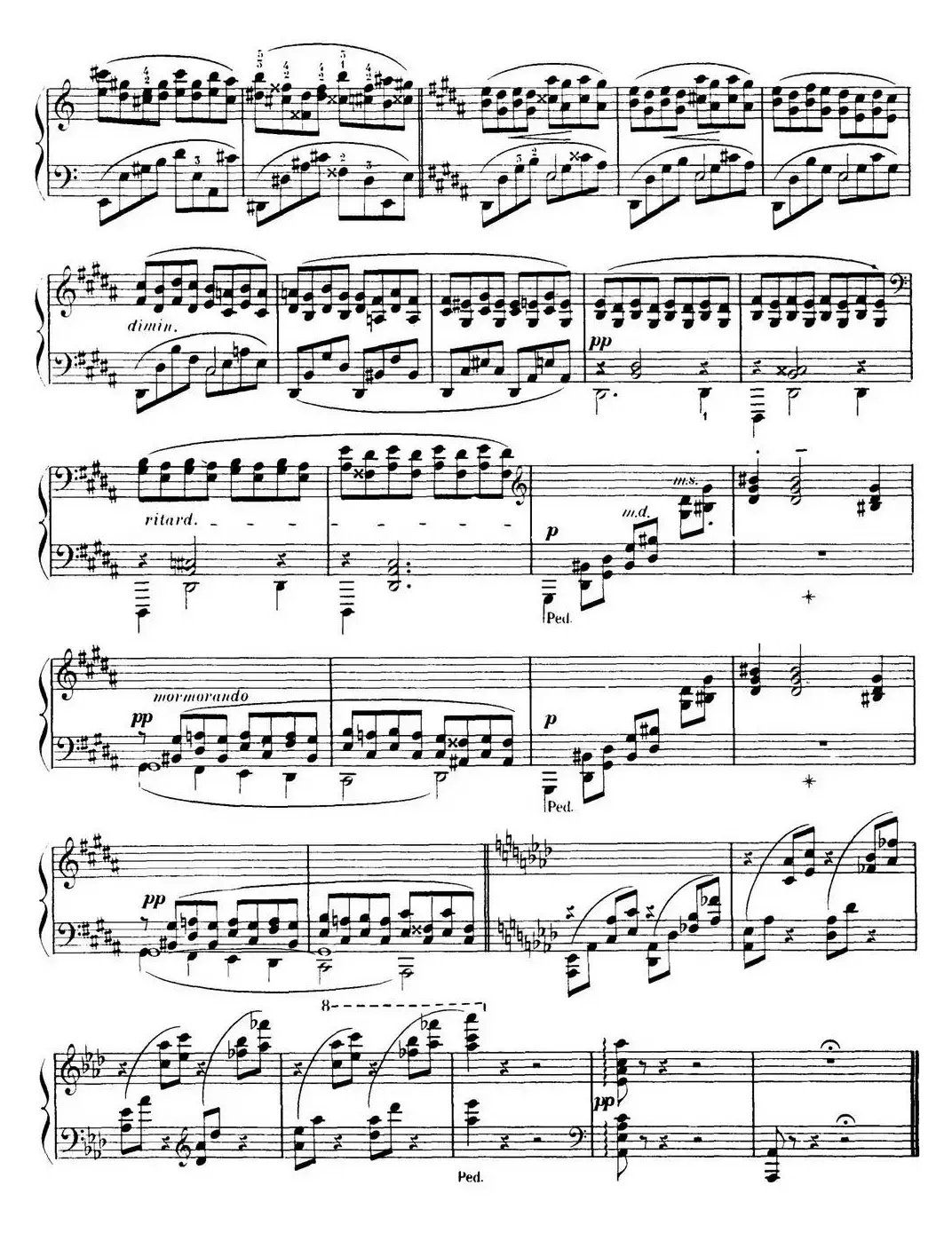 15 Etudes de Virtuosité Op.72 No.13（十五首钢琴练习曲之十三）