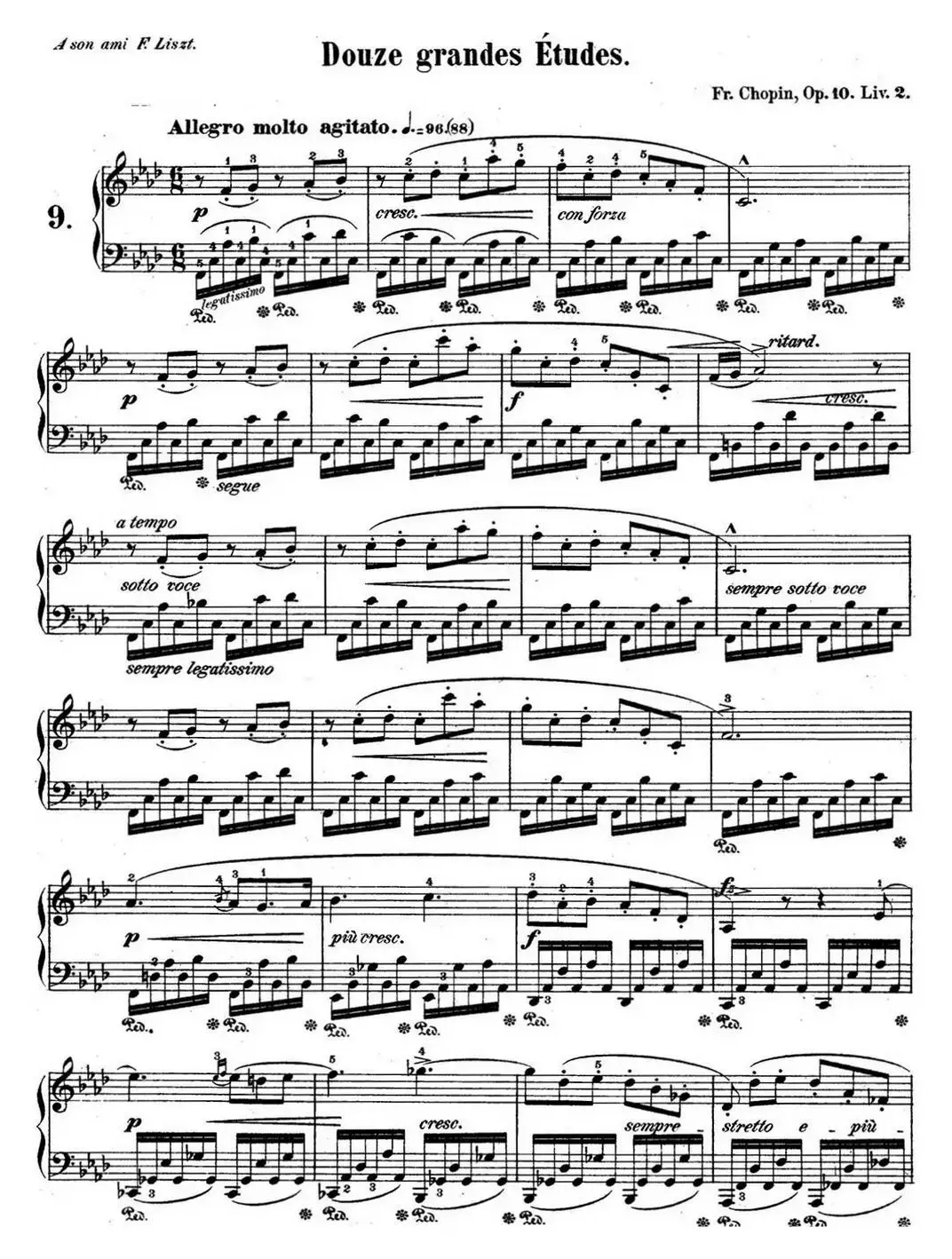 肖邦练习曲9 Op.10 No.9 f小调 F minor