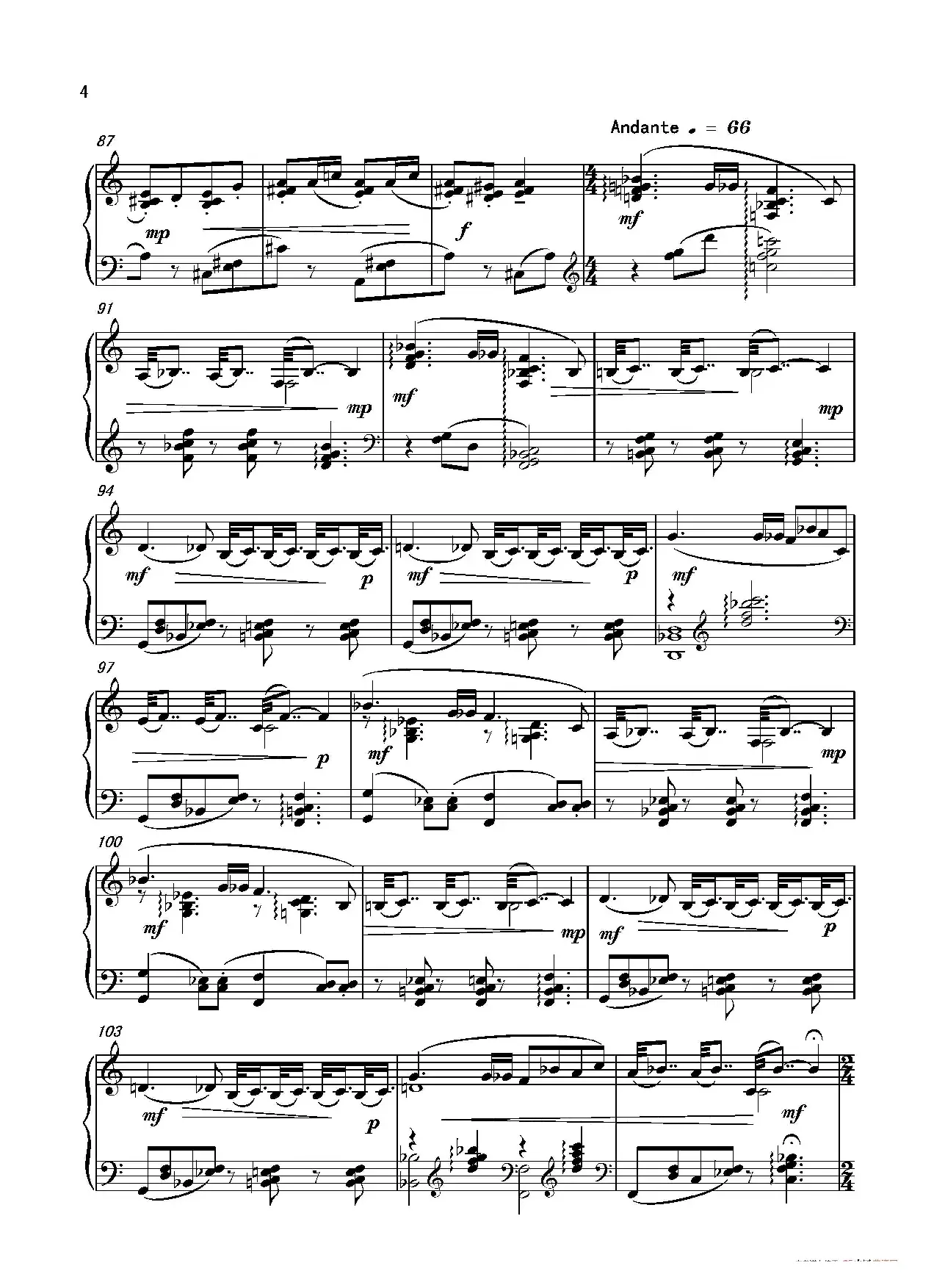 第4钢琴奏鸣曲Piano Sonata N0.4（第3乐章）