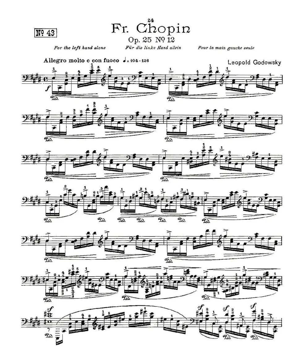 肖邦《练习曲》Fr.Chopin Op.25 No12