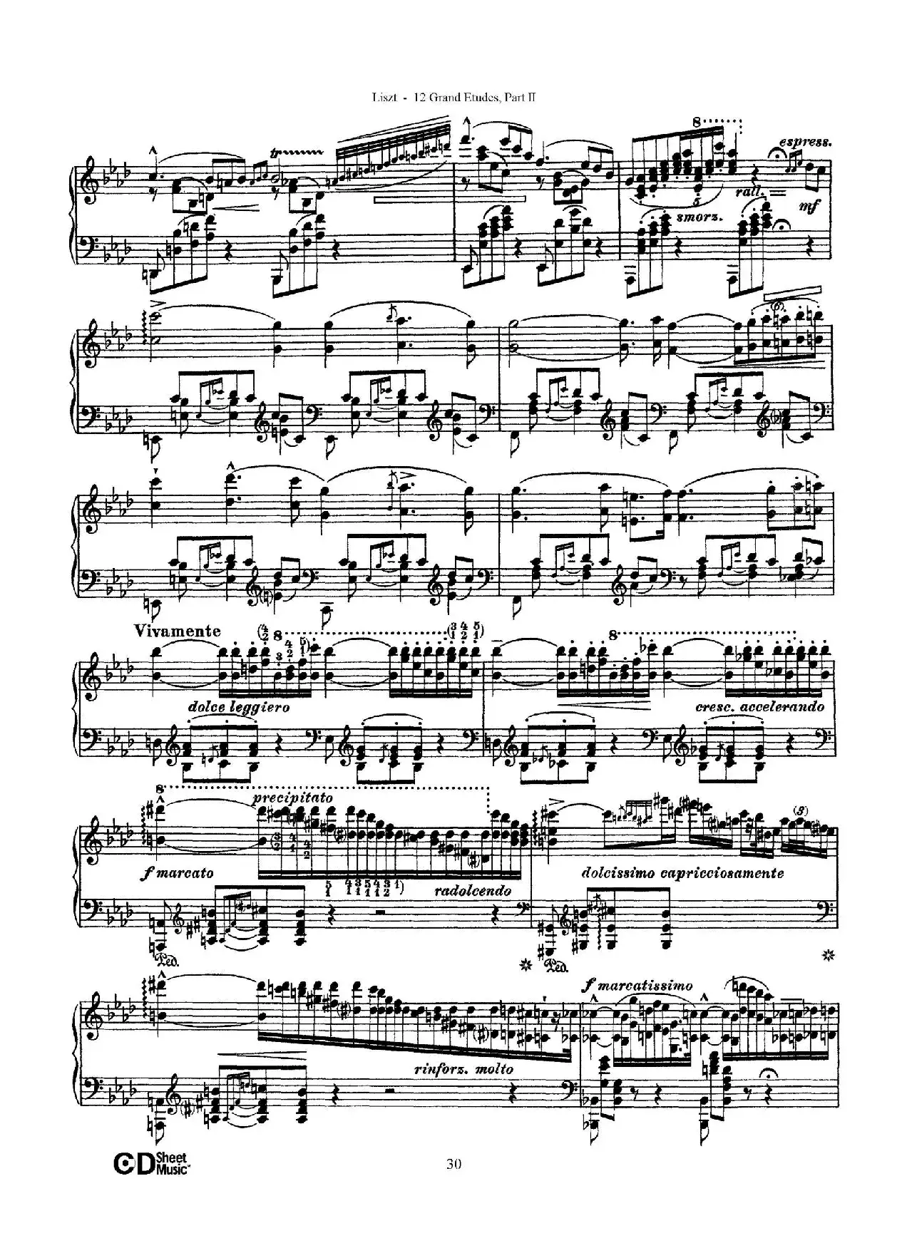 12 Grand Etudes S.137（12首华丽的练习曲·9）