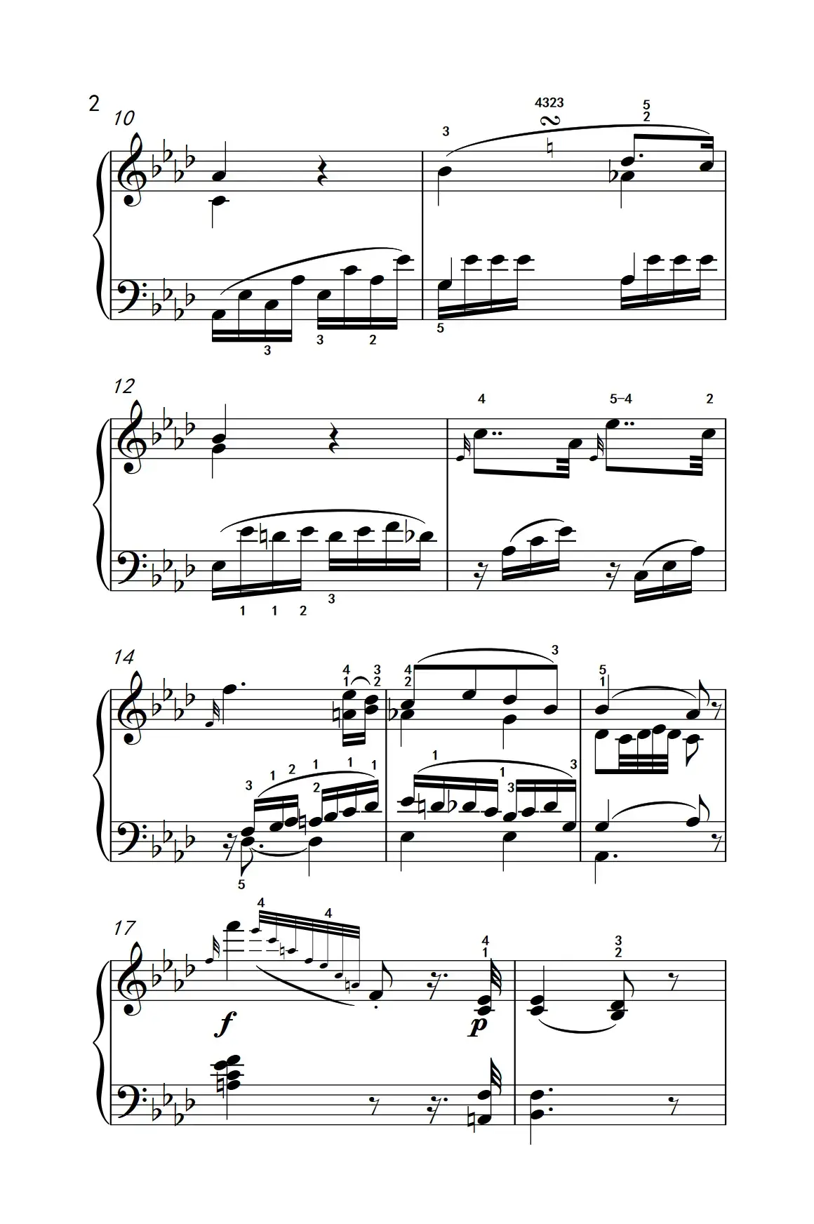 奏鸣曲 Opus 10 Nr.1 第二乐章（贝多芬奏鸣曲集 2）