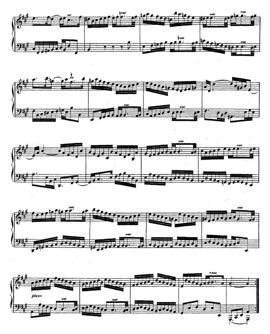 英国组曲No.1 巴赫 A大调 1st Suite BWV 806