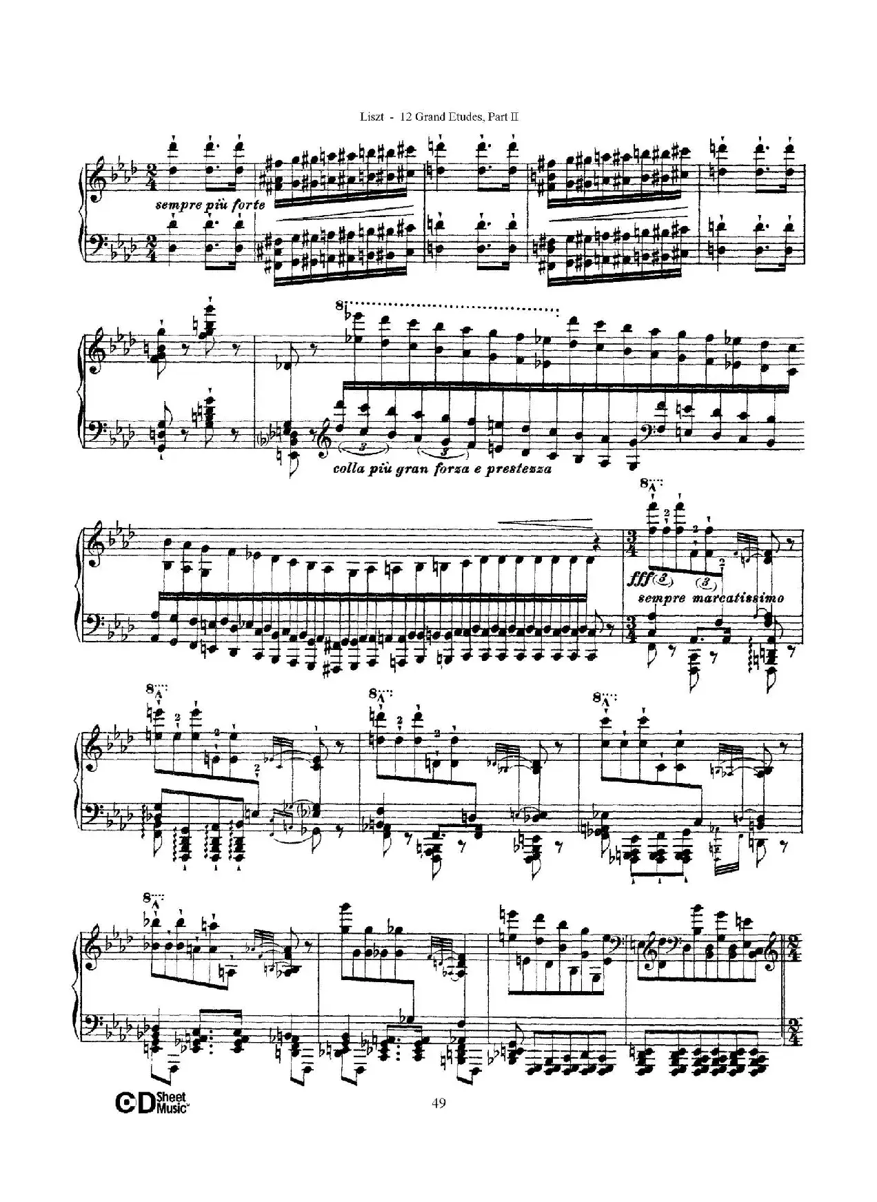 12 Grand Etudes S.137（12首华丽的练习曲·10）