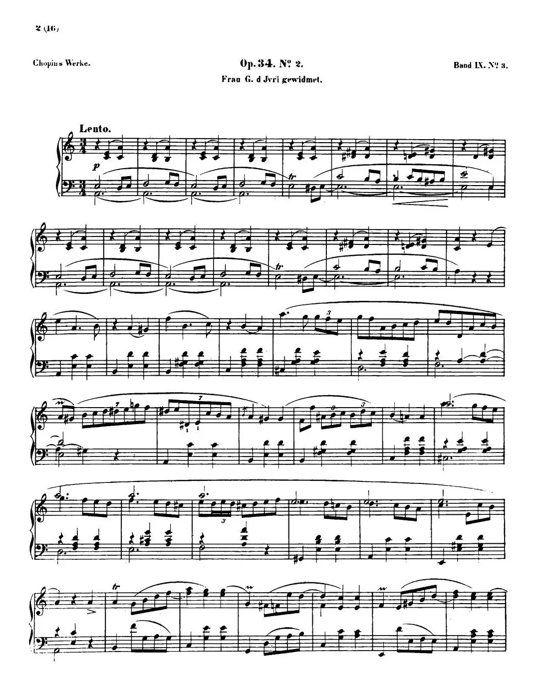 Valse brillante Op34 No2 （A小调华丽圆舞曲 Op.34-2 ）