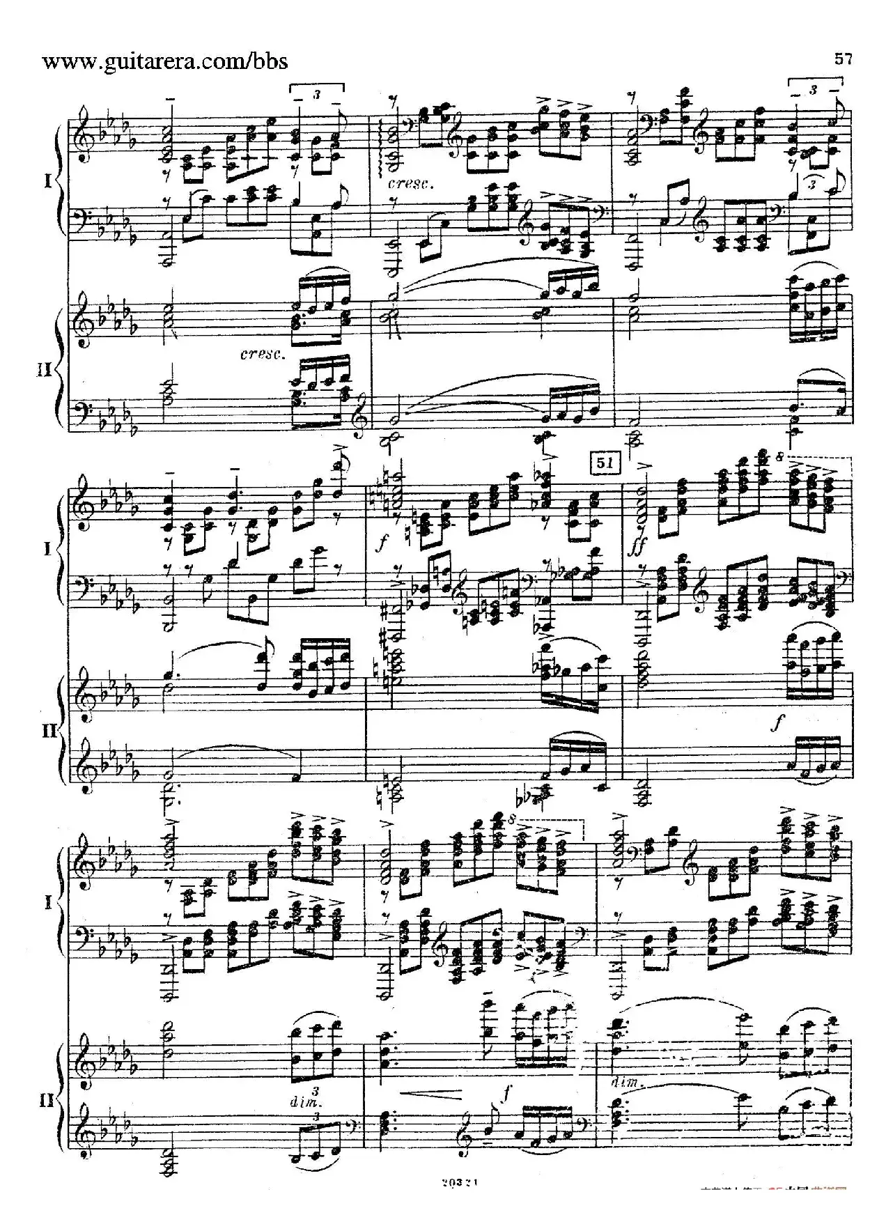 Rhapsody On A Theme Of Paganini Op.43（帕格尼尼主题狂想曲·双钢琴）（P41——60）