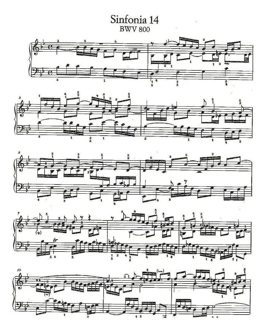 Sinfonia 14 BWV-800