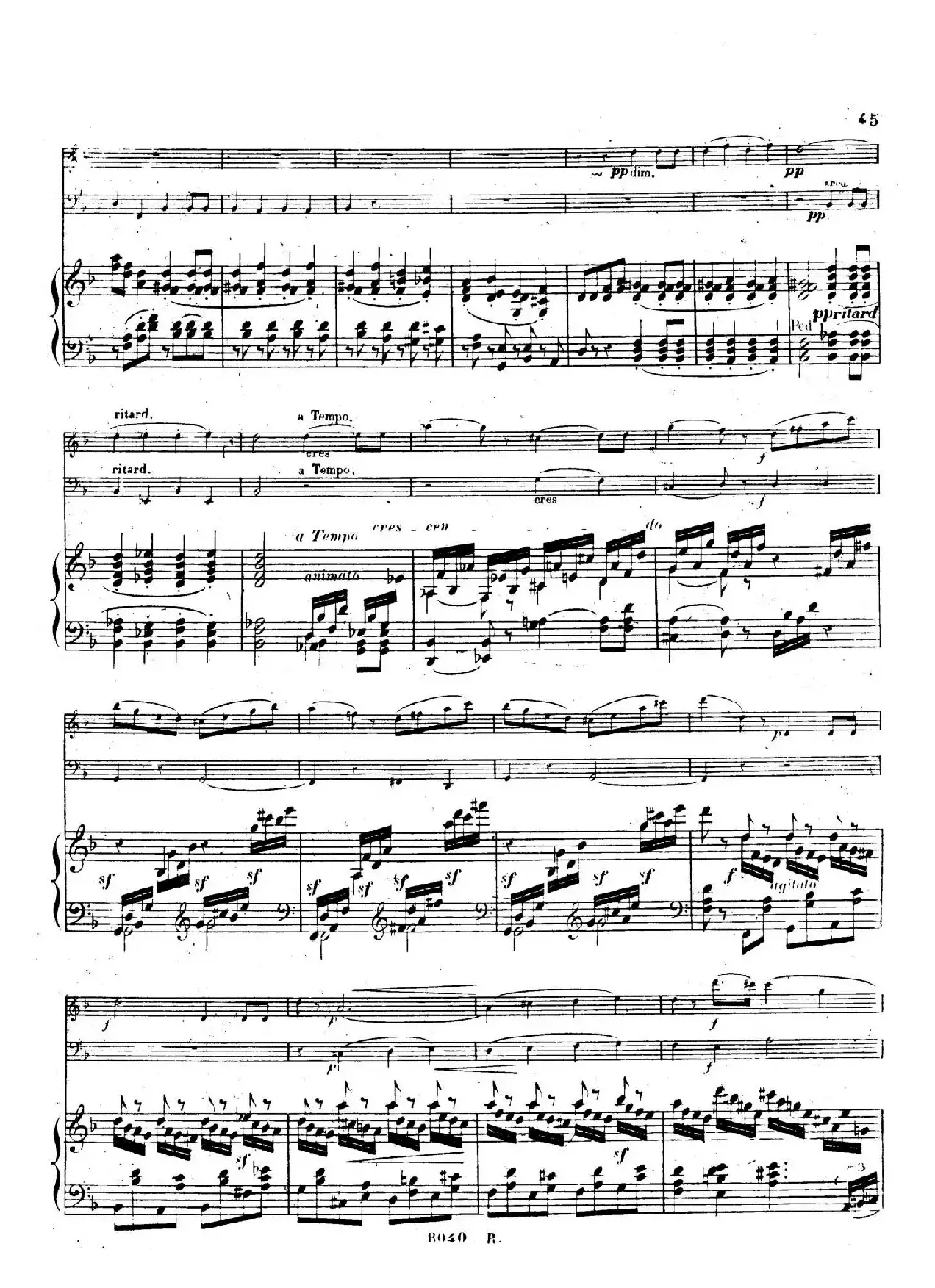 Piano Trio No.1 in d Minor Op.49（d小调第一钢琴三重奏·第四乐章）