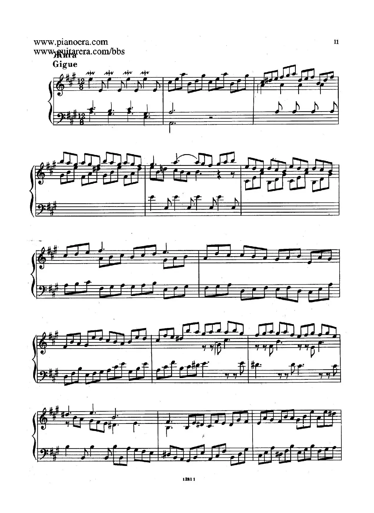 Suite No.1 in A Major HWV 426（A大调第一组曲）