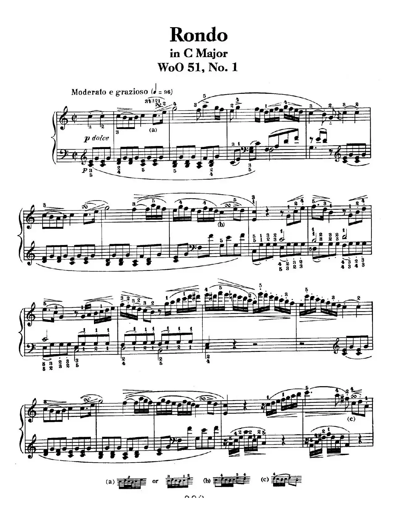 Two Rondos Op.51 No.1（2首回旋曲·1、C大调）