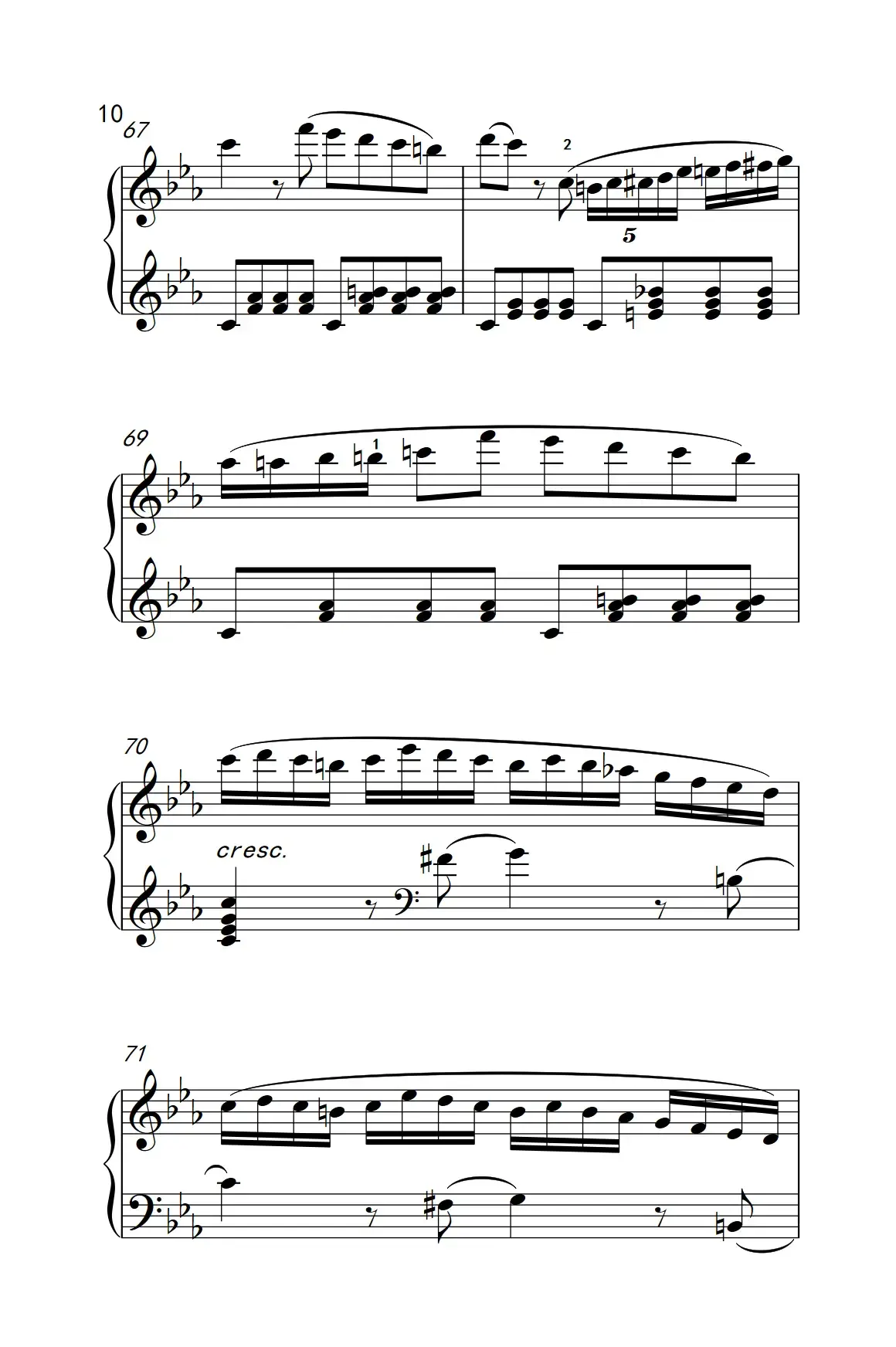 奏鸣曲 Opus 10 Nr.1 第三乐章（贝多芬奏鸣曲集 2）