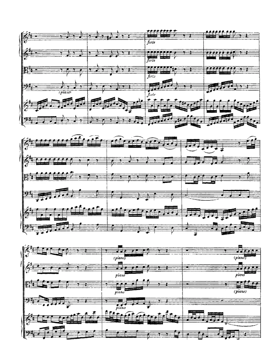 Harpsichd Concerto in D Maj BWV 1054（D大调第三号古钢琴协奏曲·总谱）