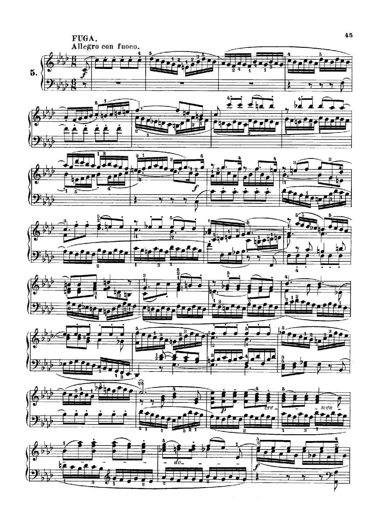 6 Preludes and Fugues Op.35（6首前奏曲与赋格·5）