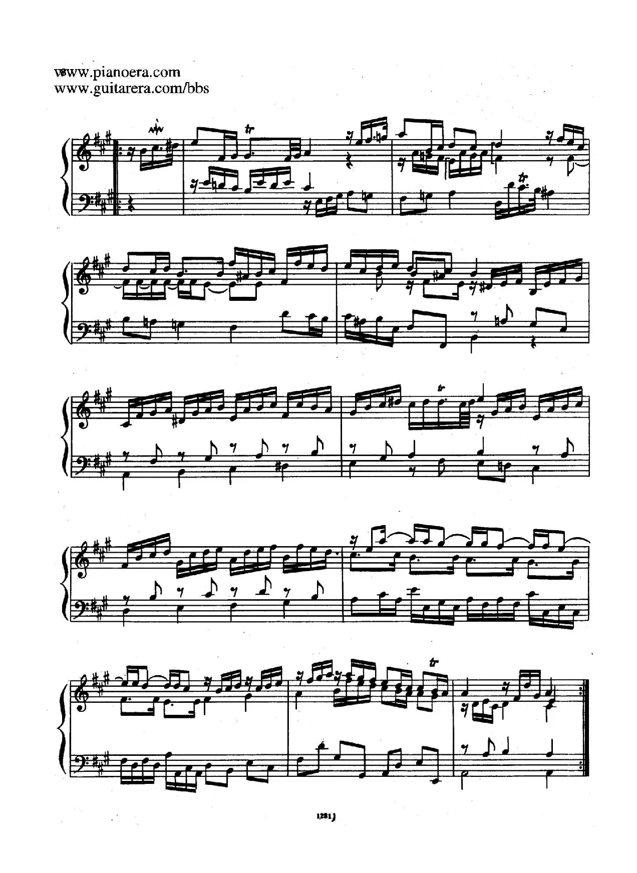 Suite No.1 in A Major HWV 426（A大调第一组曲）