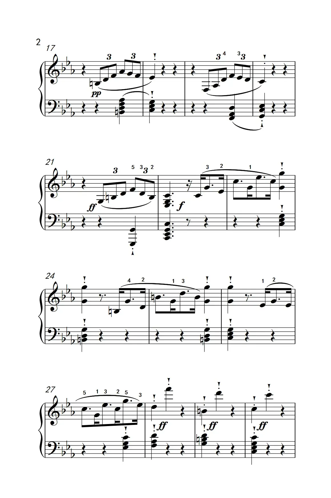 奏鸣曲 Opus 10 Nr.1 第一乐章（贝多芬奏鸣曲集 2）